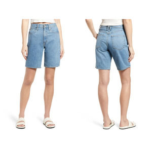 NWT Slvrlake London Relaxed Fit High Waist Denim Shorts Size 28